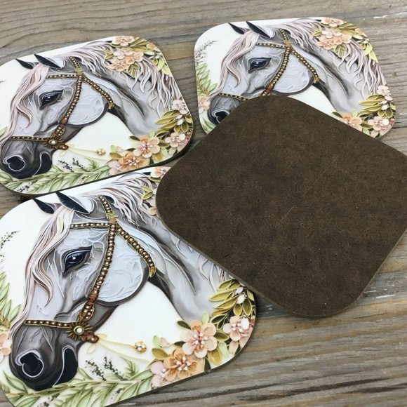 Horse Drink Coasters Set of 4 - Picture 5 of 6